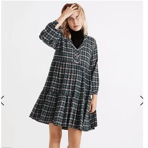 Madewell Flannel Collette Minidress- Plaid